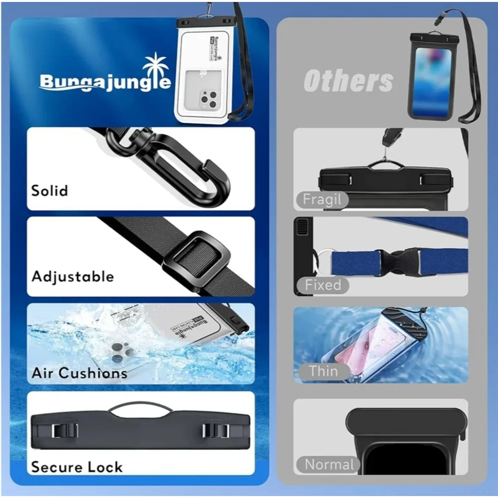 Waterproof Phone Pouch - 2 Pack IP68 Floating Waterproof Phone Case